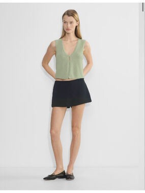 Aritzia Wilfred| Basque Sweater Vest| Green| NWT| XS| $78 Retail
